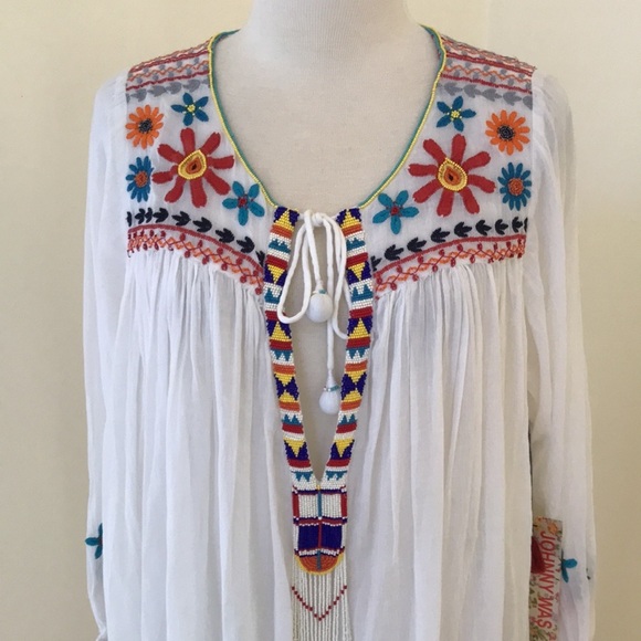 NWT! JOHNNY WAS was OS beaded aster tunic - Picture 2 of 10